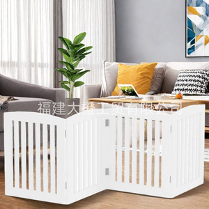 Portillon de sécurité pour animaux de compagnie en bois massif, pliable, grand modèle carré, hauteur 11,8 pouces, pour chiens et enfants - Product Image 1