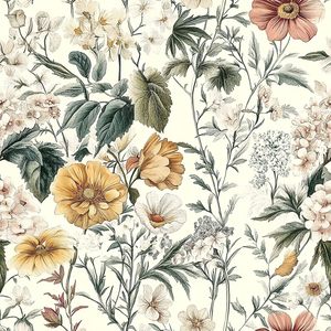 Papier contact floral auto-adhésif, papier peint imperméable en vinyle amovible, style bohème, pour la décoration des étagères et des armoires de salle de bain - Product Image 1