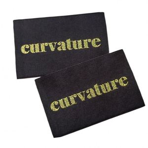 Étiquette tissée personnalisée avec logo d'usine pour vêtements, étiquettes en tissu tissées sur mesure, patchs pour chemises, étiquette principale thermocollante pour vêtements - Product Image 1
