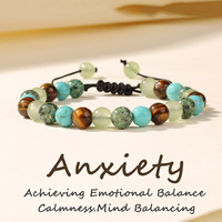 Pulsera de Piedras Naturales Multicolores al por Mayor, Pulsera de Cristal Curativa Energética, Pulsera Energética para Hombres y Mujeres