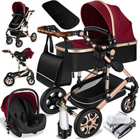 EN 1888 Approbation Europe Travel System Poussette Bebe 3 en 1 Poussette bébé Landau Luxe 3 en 1 Kinderwagen