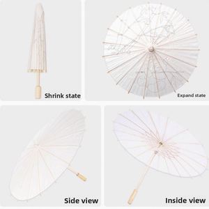 Parasol de Mariage de Luxe Blanc de 32 Pouces Personnalisé, Design Droit, Entièrement Automatique, en Polyester – Offre Spéciale - Product Image 3