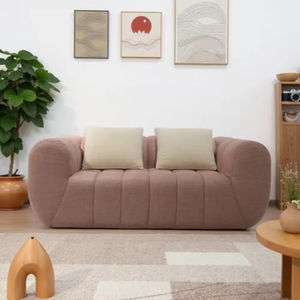 Juego de Sofás Seccionales Modernos y Cómodos de Terciopelo Rosa para Hotel, Apartamento o Sala de Estar, Embalaje Duradero - Product Image 2