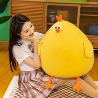 Schattig Sprout & Drumstick Kippenknuffel - Ultra zacht fruitkip knuffeldier, Kawaii metgezelpop voor kinderen & volwassenen