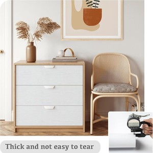 Rénovation de meubles : Film adhésif effet bois soyeux, imperméable, de qualité supérieure, pour murs et surfaces de table, idéal pour armoires et placards - Product Image 4