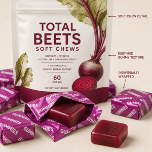 OEM <span class=keywords><strong>Total</strong></span> Beets Soft Chews avec racine de betterave, nitrites, L-citrulline, extrait de pépins de raisin et antioxydants, complément énergétique sain - Product Image 3