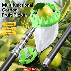Perche télescopique durable en fibre de carbone avec extrémité filetée <span class=keywords><strong>pour</strong></span> la pêche et la coupe de branches - Product Image 1