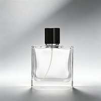 Flacon de parfum carré en verre mat de 100 ml avec pulvérisateur à pompe, couleur personnalisée, motif de pulvérisation, parfum inclus, diffuseur à bâtonnets