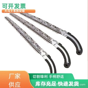 Damascus Steel Hand Saw Straight Blade High Carbon Steel Rubber Handle Garden Pruning Outdoor Logging Tool - Product Image 3