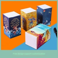 Papier à notes autocollant 3D de qualité export, personnalisé avec logo d'entreprise, cadeaux promotionnels, boîte carrée adhésive