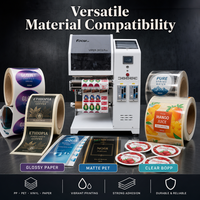 Machine d'impression d'étiquettes pour convertisseurs d'étiquettes avec tête d'impression H-P et système de guidage de rouleau, imprimante d'étiquettes fournie directement par l'usine