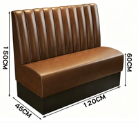 Tables et chaises de restaurant modernes en cuir PU, canapés et banquettes de luxe écologiques pour espaces commerciaux