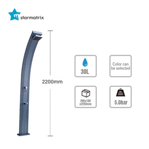 STARMATRIX <span class=keywords><strong>Douche</strong></span> d'extérieur <span class=keywords><strong>solaire</strong></span> <span class=keywords><strong>pour</strong></span> piscine et jardin 30L en alliage d'aluminium avec mix de <span class=keywords><strong>douche</strong></span> supérieur robinet de lavage des pieds - Product Image 3
