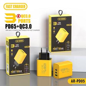 อะแดปเตอร์ชาร์จเร็วแบบ USB 65W และแบบ dual Type C 3พอร์ตสำหรับ <span class=keywords><strong>iPhone</strong></span> 16 15 14 13 <span class=keywords><strong>11</strong></span> <span class=keywords><strong>PRO</strong></span> <span class=keywords><strong>MAX</strong></span> - Product Image 3