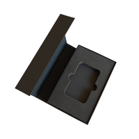 Logotipo personalizado impreso en forma de libro VIP crédito tarjeta de visita Cajas de Regalo Clamshell Cierre magnético revestimiento UV manejo en relieve