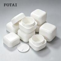 Bocaux carrés uniques en PP de 20g, 30g, 50g avec couvercles, pots vides en plastique à double paroi pour soins de la peau, gel, colle, UV, lotion, crème