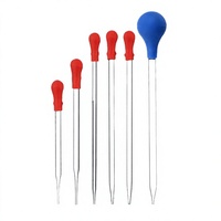 Pipettes graduées en plastique MAYALAB MGPP10 avec poignées en caoutchouc 0,5 ml 1 ml 2 ml 5 ml – Compte-gouttes de transfert transparents à volume fixe pour laboratoire