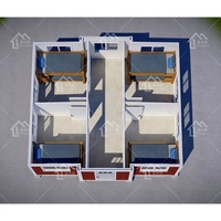 Maison pliable de 4 chambres à coucher de luxe moderne, conteneur extensible, pré-pliable