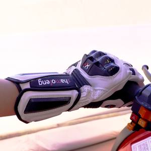 Gants de moto professionnels Shamofeng en cuir véritable pour la course en extérieur, longs, anti-chute et chauds pour les motards - Product Image 2