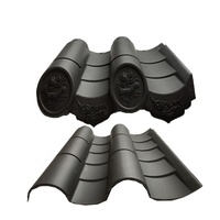Tuile de toiture BMC durable, alternative aux tuiles en terre cuite, pour la construction de pagodes, temples, bâtiments anciens et antiques, et les toitures de restaurants dans les quartiers chinois et les centres commerciaux d'Asie