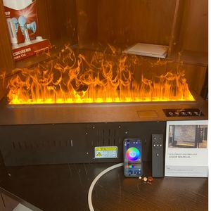 Chimenea colgante eléctrica con Control <span class=keywords><strong>de</strong></span> aplicación, fuego inteligente integrado, <span class=keywords><strong>vapor</strong></span> <span class=keywords><strong>de</strong></span> <span class=keywords><strong>agua</strong></span> 3D, limpieza <span class=keywords><strong>de</strong></span> <span class=keywords><strong>vapor</strong></span> sin chimenea para decoración del hogar - Product Image 2