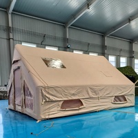 Tente de camping gonflable automatique rapide pour l'extérieur, 6,3 m², imperméable, en Oxford et PVC laminé, portable, quatre saisons, pour glamping