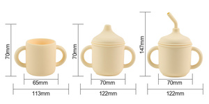 Vaso de Silicona Personalizado al por Mayor para Bebés, Grado Alimenticio, Libre de BPA, Antiderrames, para Niños Pequeños, Vaso para Comer y Beber, Set de Regalo para Bebés al por Mayor - Product Image 2