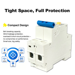 Interruptor Diferencial Compacto CHOSO (RCCB/RCBO/Mcb) con Protección Contra Cortocircuitos y Sobrecarga, GFCI 2P63A <span class=keywords><strong>10A</strong></span> - Product Image 4