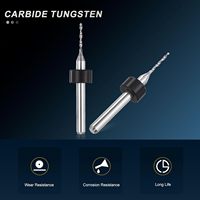 Forets de précision de 1,1 mm, micro-forets diamantés à tige droite en carbure de tungstène, angle de pointe de 135 degrés, non revêtus, pour perçage CNC
