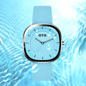 Montre-bracelet décontractée pour femmes, affichage analogique, bracelet orné de cristaux, élégante, simple, carrée, à quartz, pour hommes et femmes, blanche - Product Image 1