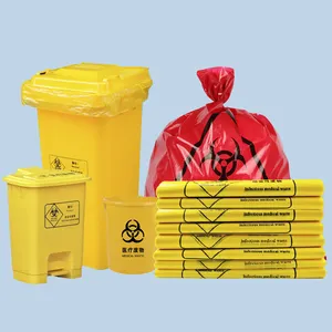 Saco de lixo biolíquido, resistência de alta temperatura, engrossado, saco de lixo médico para o hospital, clínica, escola, fabricante de rolo de saco de plástico