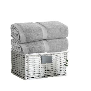 Serviettes de plage jetables compressées Hilton Egyptian Plush White 100% coton turc véritable, ensemble de bain de luxe pour hôtel - Product Image 2