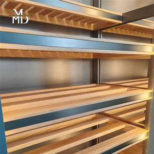 Réfrigérateur à vin encastrable en acier inoxydable avec étagères en bois, vitrine commerciale à porte vitrée pour boissons – Optimisez votre cave à vin - Product Image 5