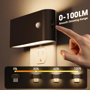 Veilleuse créative à détection de mouvement, lumière nocturne à intensité variable, lumière blanche douce, détecteur de mouvement PIR, veilleuses pour couloir, salle de bain - Product Image 3