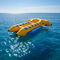 Bateau banane gonflable portable antidérapant et sûr pour parc aquatique