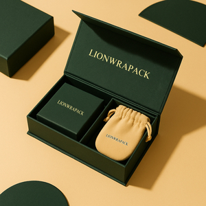 Lionwrapack bán buôn từ hộp đồ trang sức hình dạng cuốn sách nam châm trang sức Hộp quà tặng bông tai đóng gói Vòng cổ Hộp nhẫn - Product Image 6