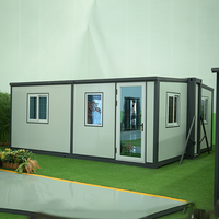 Maison conteneur préfabriquée extensible de 20 pieds et 40 pieds, résidence portable multi-chambres utilisée comme maison préfabriquée