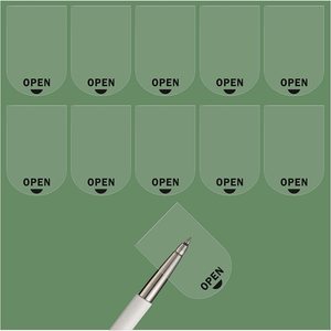 <b>Clear</b> BOPP Rectangle Sticker With Open Tip Self-adhesive Promotional Label For Business Use - Product Image 1