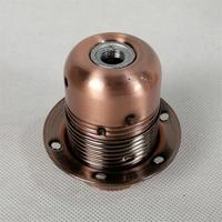 Douille de lampe sur pied rétro en fer nickelé ZX E27 E26 UK EU, filetage complet, certifiée ENEC, garantie 2 ans