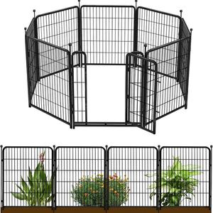 Eavy Duty metallo animale barriera giardino cortile RV campeggio recinzione per cane e coniglio Pet box esterno decorativo recinzione per cani - Product Image 1