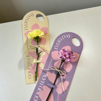 Bouquet de fleurs à tige unique avec carte de vœux pour décoration de table de mariage, boîte cadeau pour fleurs d'anniversaire, fleurs de remerciement