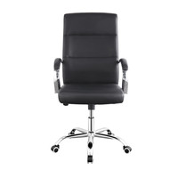 Chaise de bureau confortable pour cadres, siège ergonomique pivotant, chaise de bureau en cuir avec roulettes