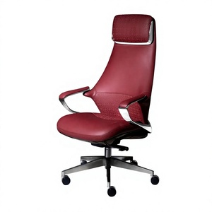 Chaise de bureau de direction ergonomique moderne de luxe en cuir véritable réglable avec fonction pivotante pour usage domestique et commercial - Product Image 6