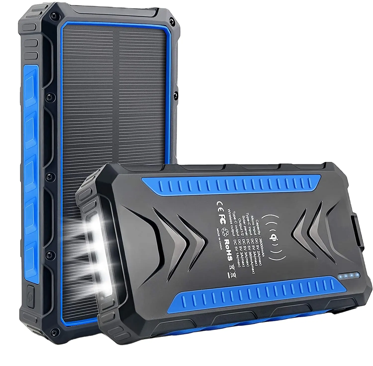 Nuovo caricabatteria portatile multiuso 10000Mah 15000Mah 20000Mah 30000Mah con marchio banca di energia solare