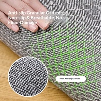 Klassischer Vintage-Blumenmuster-Polyester-Teppich mit mittelhohem Flor, rechteckig, rutschfester Gummirückseite, waschbar, schalldämmend, gewebt, maschinell gefertigt.