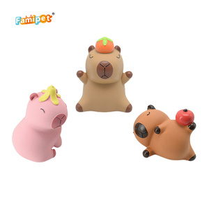 Famipet Fabricante Venta al por mayor Nueva llegada Lindo <span class=keywords><strong>Latex</strong></span> Capybara Diseño Cachorro Mascota Squeak <span class=keywords><strong>Toy</strong></span> <span class=keywords><strong>Dog</strong></span> Squeaky Toys - Product Image 1