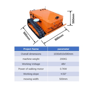 Nouvelle tondeuse à gazon chenillée monocylindre 2026 avec navigation GPS, télécommande, démarrage électrique à batterie et largeur de coupe de 500/800 mm - Product Image 3