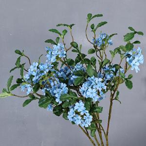 Fleurs artificielles en soie bleu brume de Meng Jie pour la décoration de la maison, les mariages et les accessoires de photographie - Product Image 1