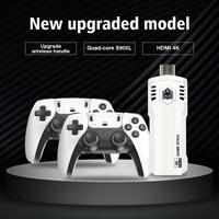 Consola de Videojuegos X2ultra 4K HD Game Stick con Mando Inalámbrico Doble 2.4G Caja de Juegos Retro Clásicos 70 Emuladores para PSP/PS1/Sega