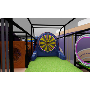 Aire de jeux intérieure en plastique attrayante pour week-end en famille, aire de jeux commerciale personnalisée pour enfants de maternelle, maison de jeu - Product Image 5